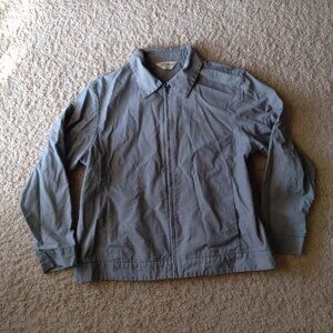 Eddie Bauer Black and White Gingham Print Cotton Zip Jacket with Pockets